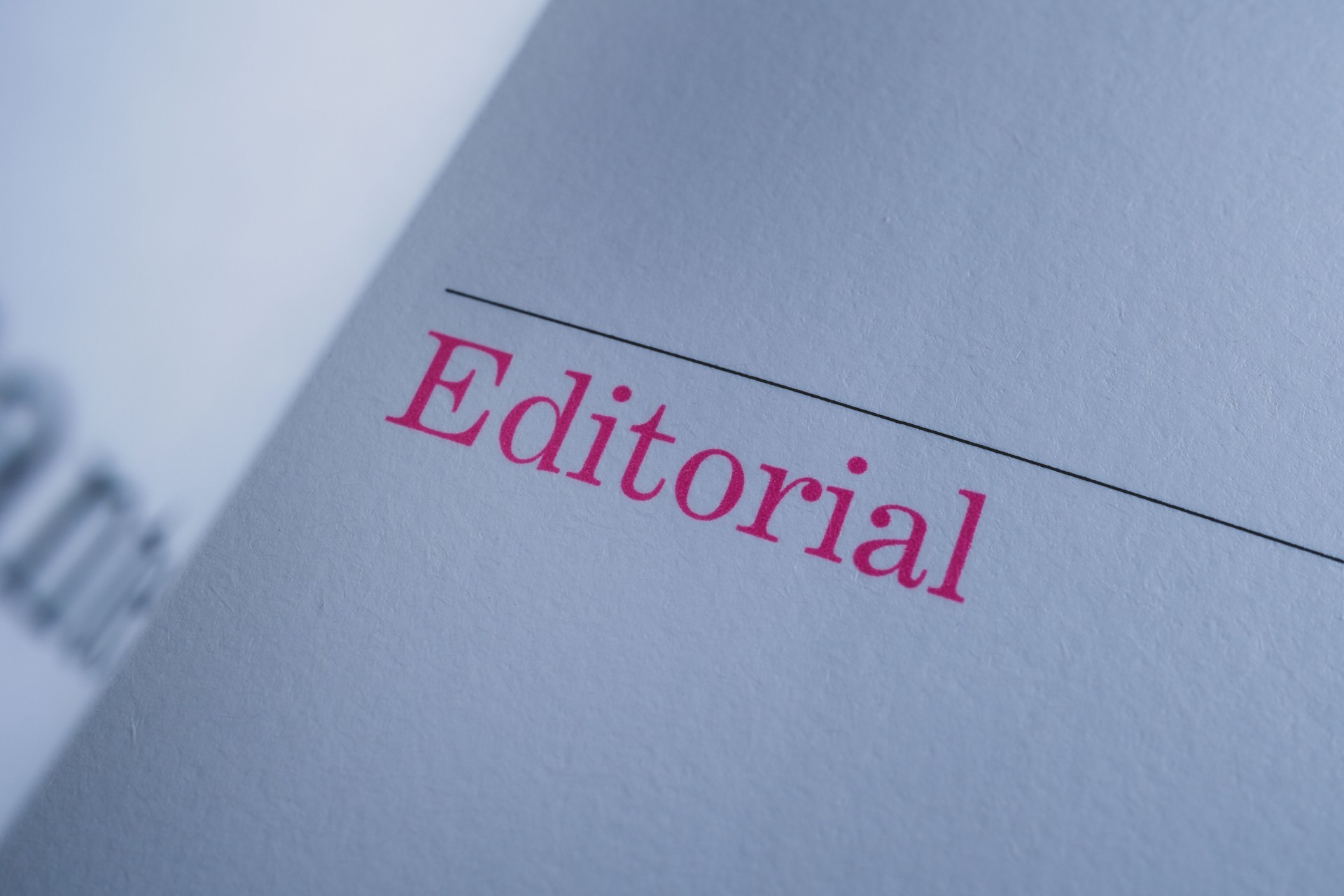 Editorial Single Word Only News Magazine Article Idea